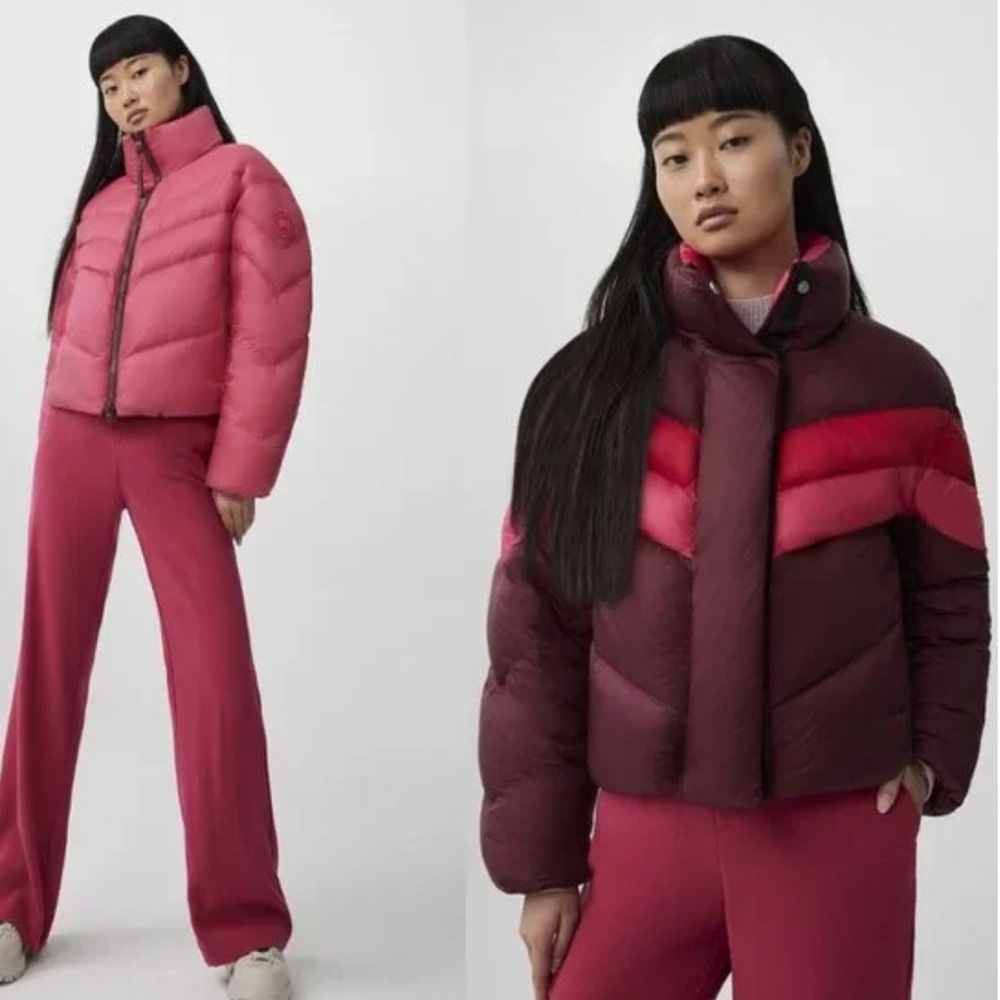Canada goose pink and burgundy jacket brand new with tags on